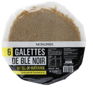 6 galettes de blé noir au sel de Guérande